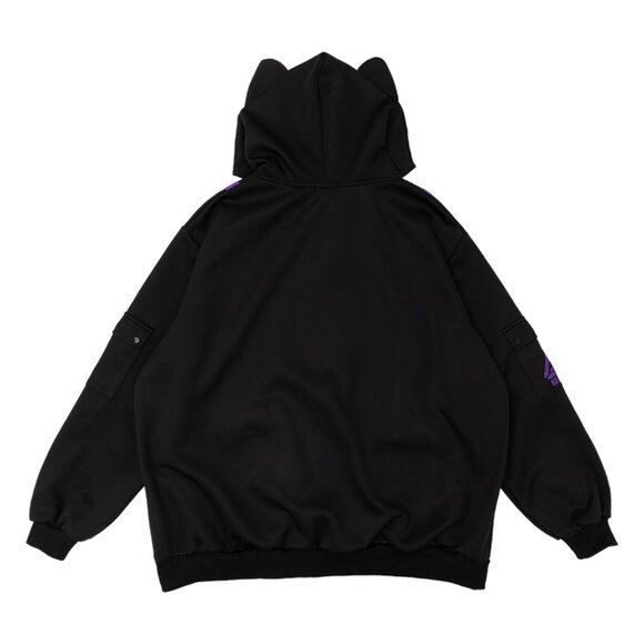 ACDC RAG - Uzurai Cyberpunk Tech Oversized Black Purple Jacket - Picture 2 of 5